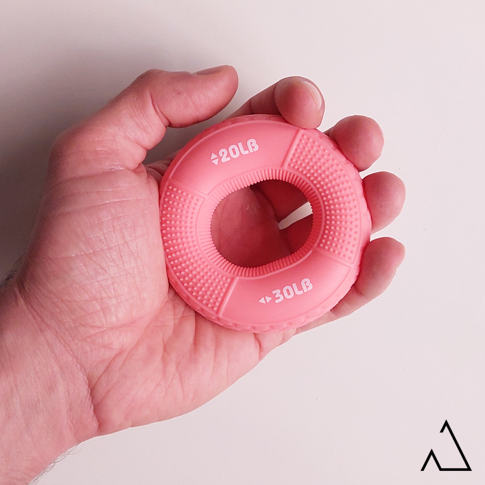 حلقه تقویت مچ و ساعد سطح 1 - سیلیکونی- صورتی- دو مقاومت 9 و 13 کیلویی- 20 و 30 پوندی